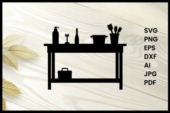 Cleaning Workbench Silhouette: A Smart Graphics Pick for Crafts