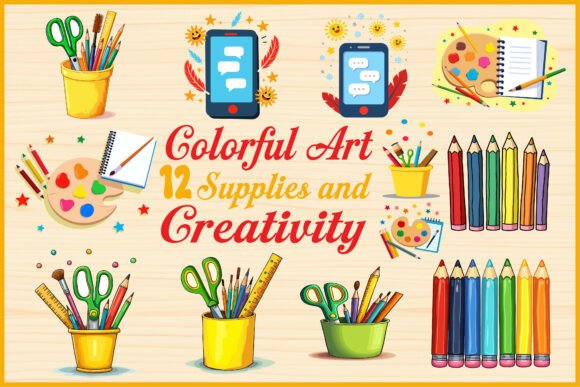 Colorful Art Supplies Creativity Pack: Graphics & Crafts Review