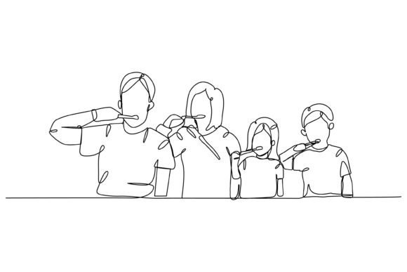 Continuous One Line Design of a Family