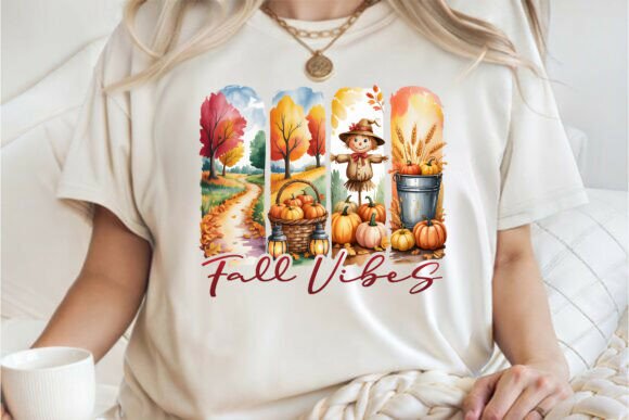 Fall Vibes, Autumn Shirt Design PNG Review