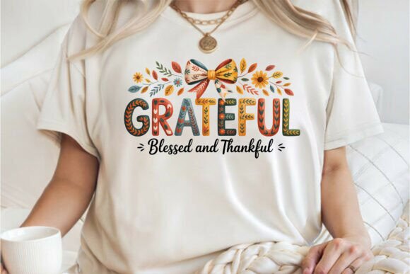 Floral Bow Thanksgiving Shirt PNG: Graphics for T-Shirt Designs