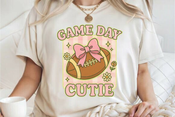 Game Day Cutie PNG, Football Bow Girl