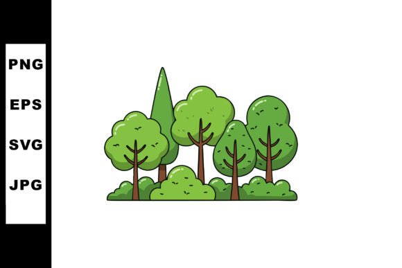 Green Trees and Bushes Vector Illustrati Review
