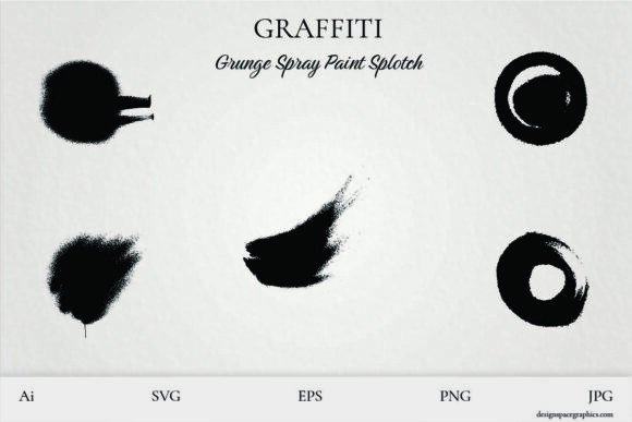 Grunge Spray Paint Splotches Vectors for Graphics and Crafts