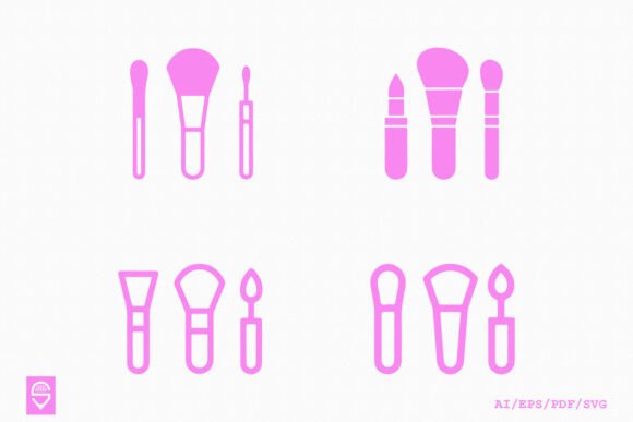 Makeup Brush and Cosmetic Tool Icons Graphics Review