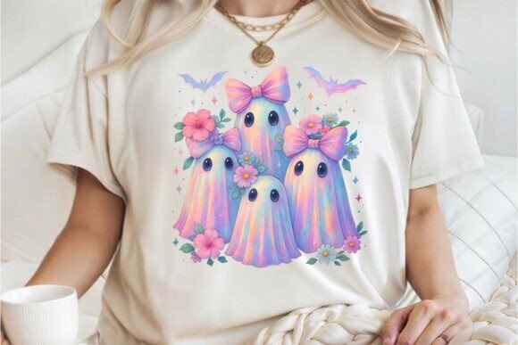 Pastel Ghost Family Halloween Girly PNG: A Designer's Review