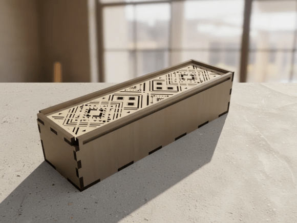 Pen Case Template with Ethnic Pattern Review
