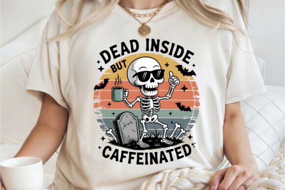 Skeleton Coffee PNG, Dead Inside Funny Review